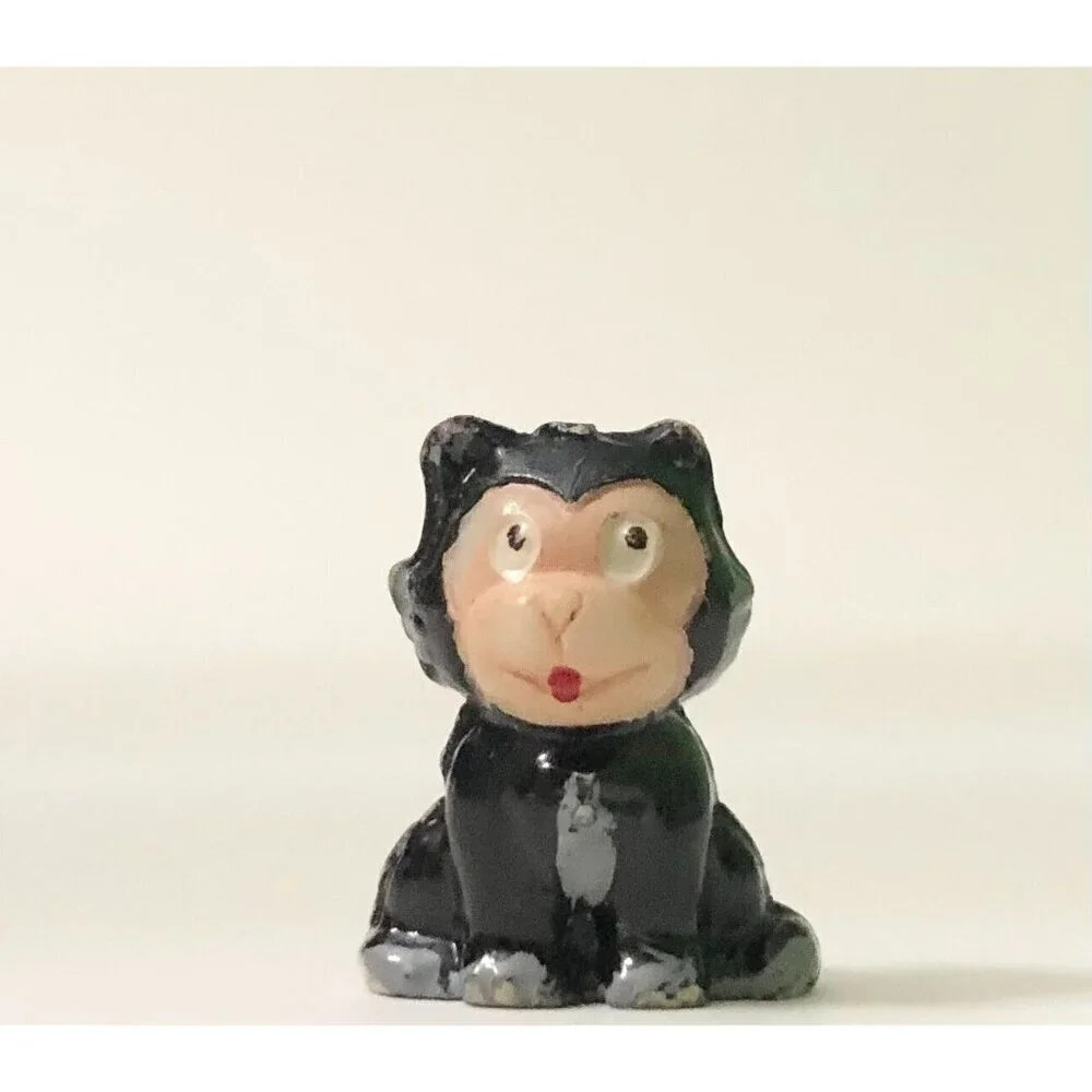 Vtg Marx Tinykins Hanna Barbera Pinocchio Figaro  Cat Mini Figure Hand Painted